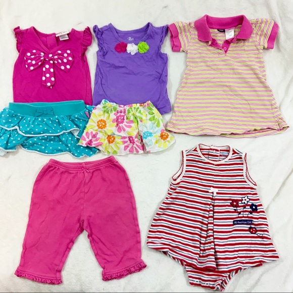 The Children's Place Other - 🔥3/$15🔥Girls 6-9 Months Spring Summer Bundle 7 Pieces